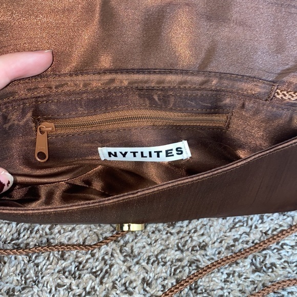 nytlites brown sequined evening bag - Picture 7 of 7